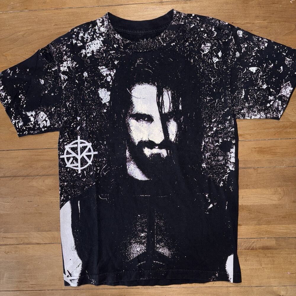 Vintage SETH ROLLINS FRONT ALL OVER PRINT WWE WRESTLING SHIRT Ripple Junction SM
